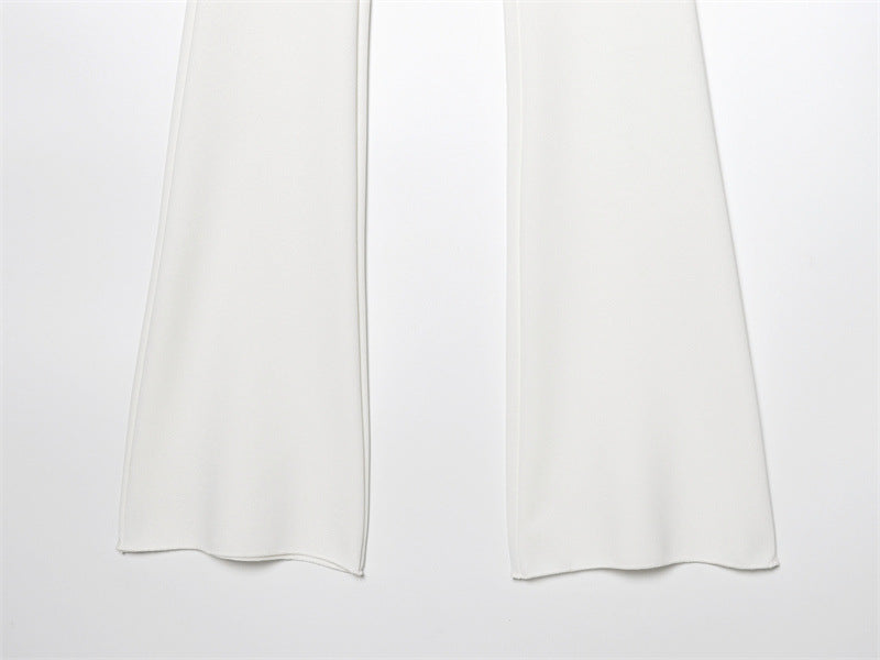 Women's High Waist Stretch Simple And Comfortable Flared Pants