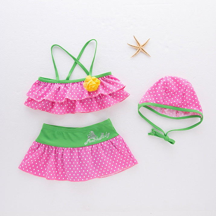 Three children's swimsuits