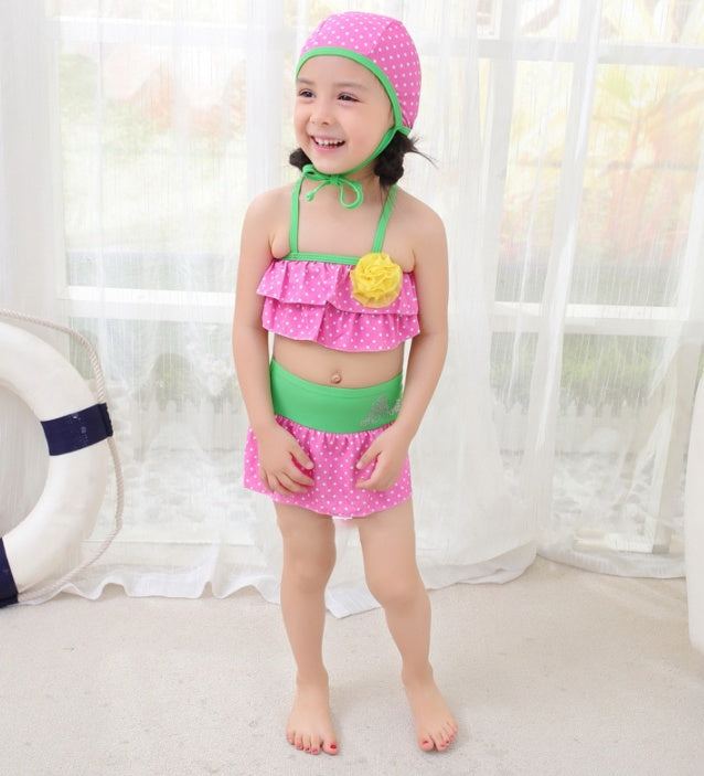 Three children's swimsuits