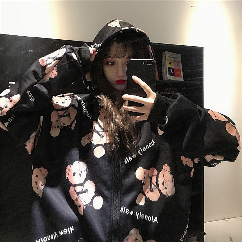 Printed bear sweater
