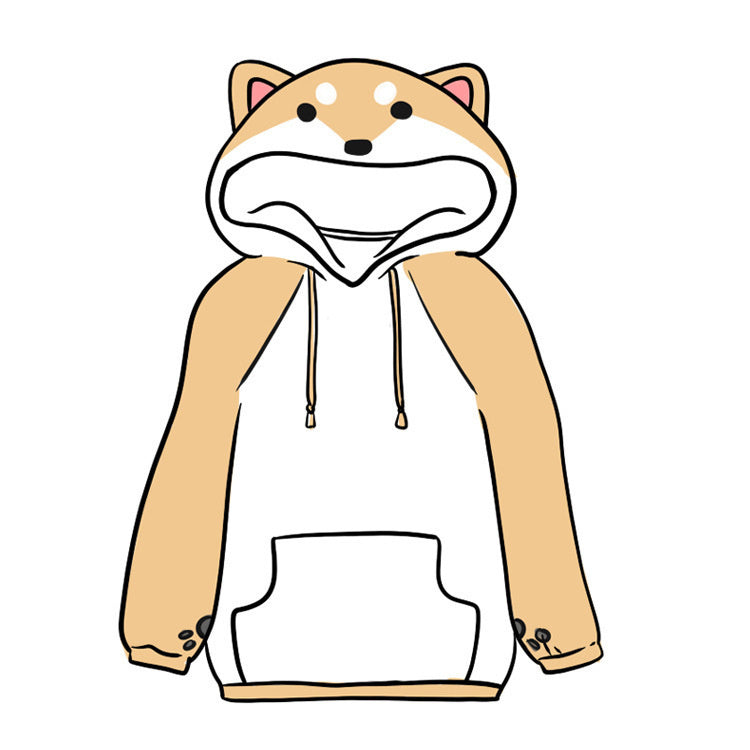 Shiba Inu theme hooded jacket anime sweater