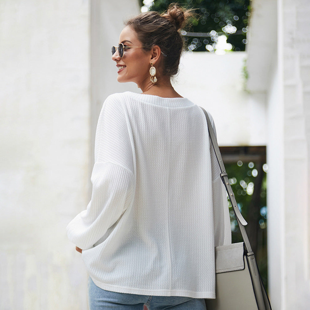 European and American fashion women's long-sleeved sweater