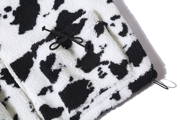 Hip hop thick bread cotton lamb coat