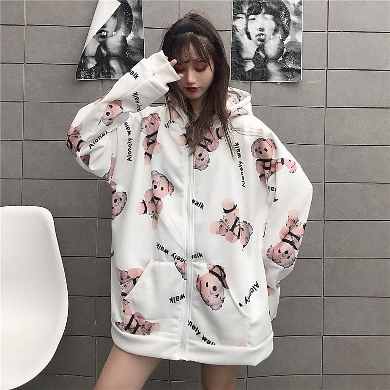 Printed bear sweater