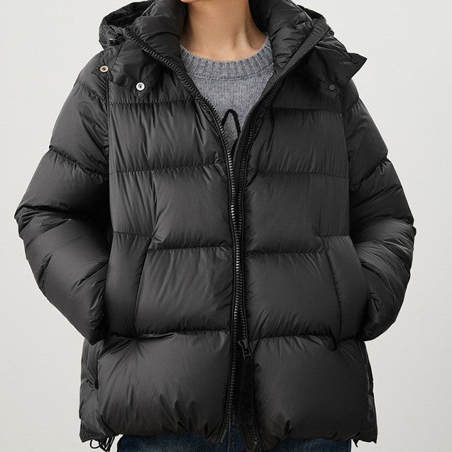 Detachable Cap Down Jacket Women's Short Winter