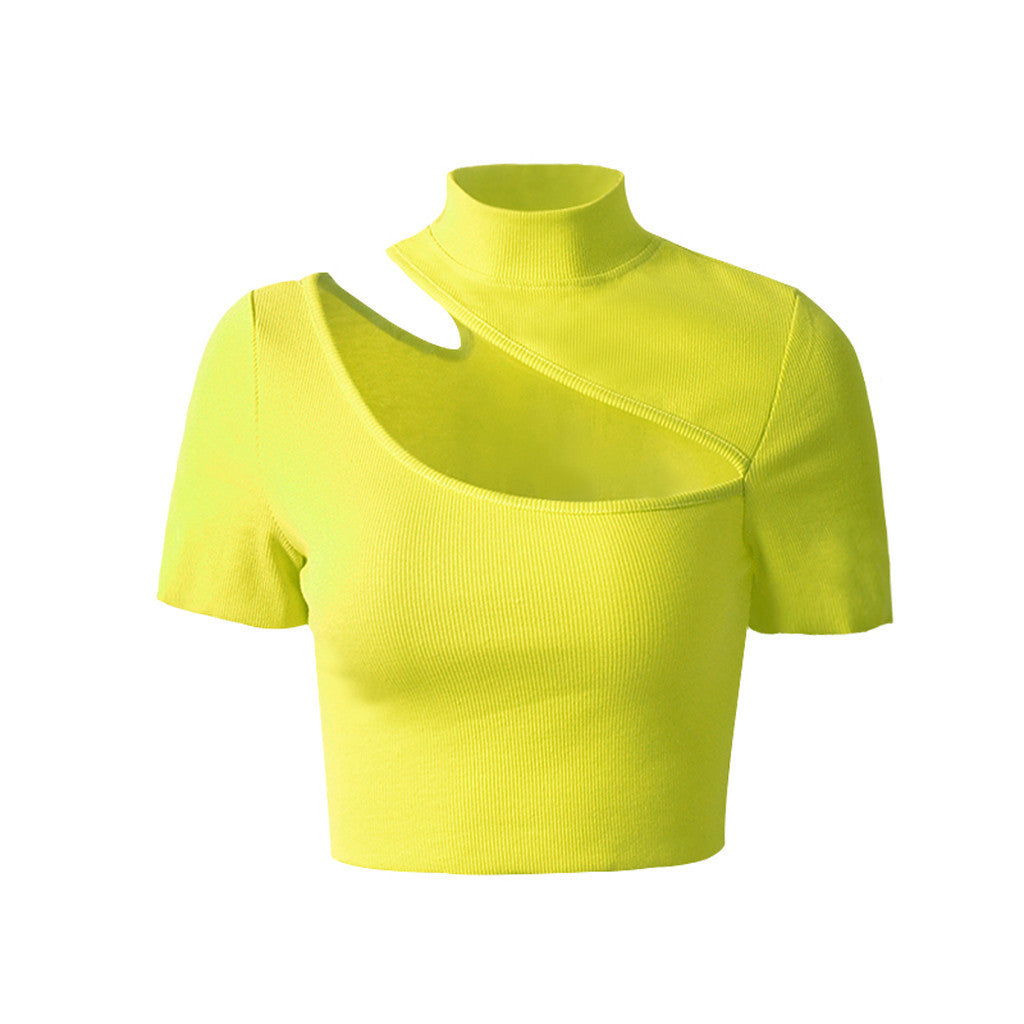 Cutout short sleeve top