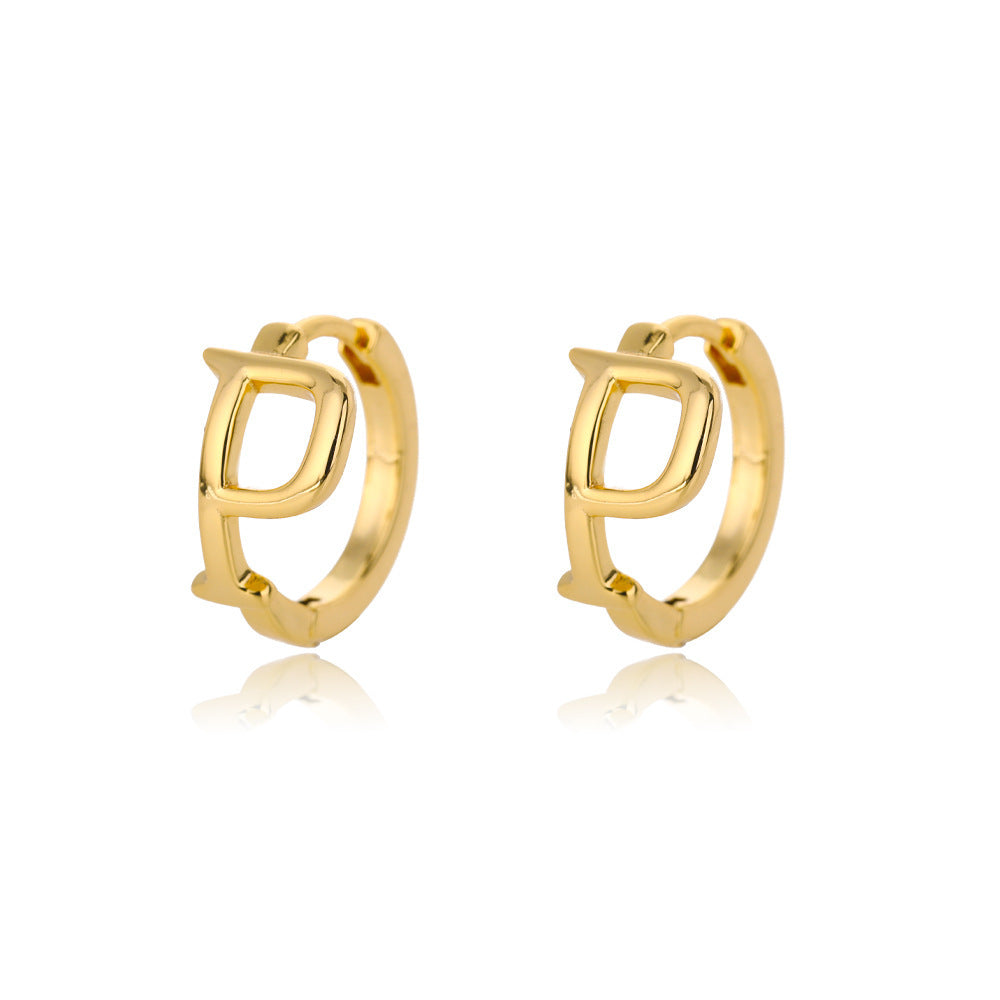 Women Stainless Steel Letter A-Z Piercing Earring Fashion Jewelry
