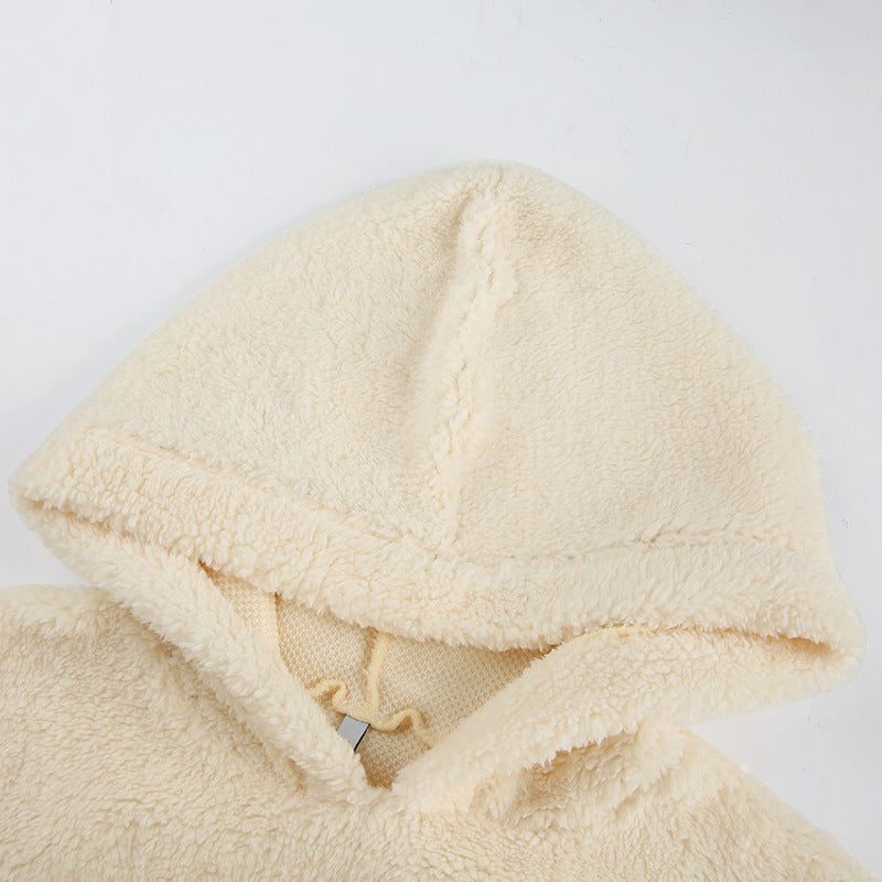 Furry Hooded Loose Coat