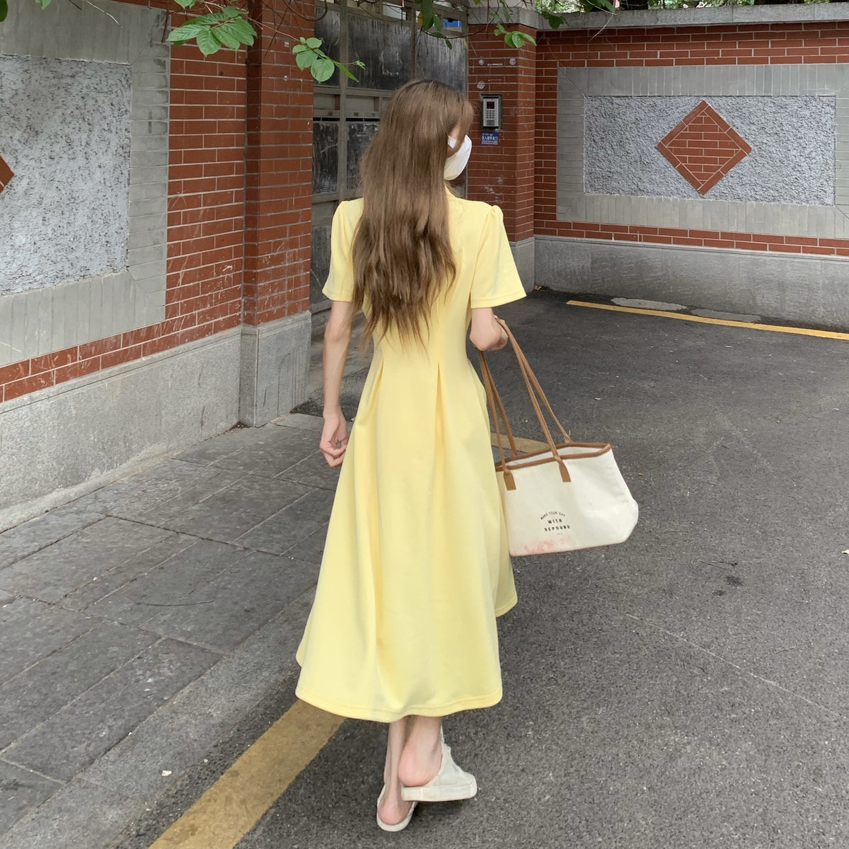 Slightly Fat Pear Shapes Waist Slimming A- Line Dress