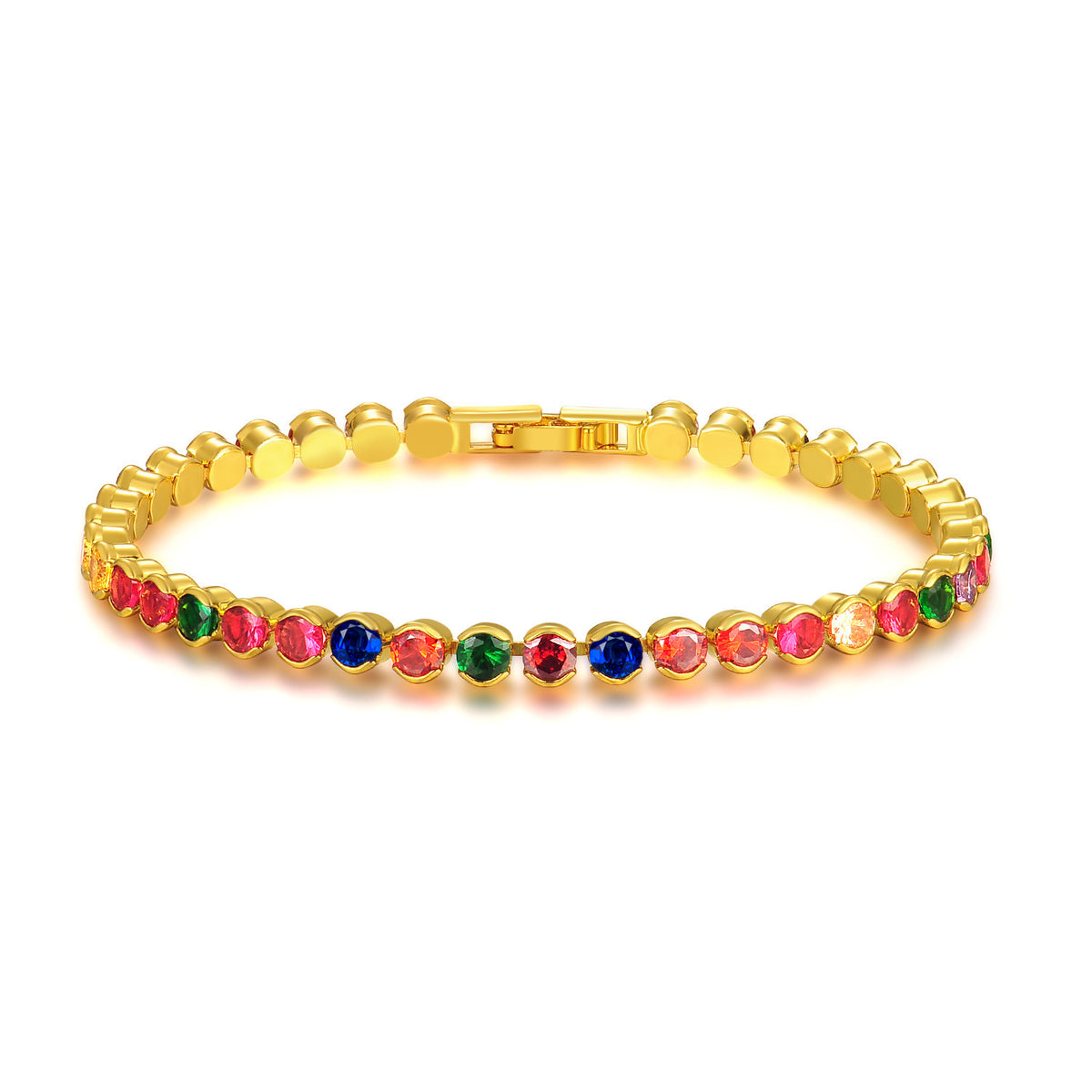 AAA Round Color Zircon Bracelet Fashion Women Hand Jewelry