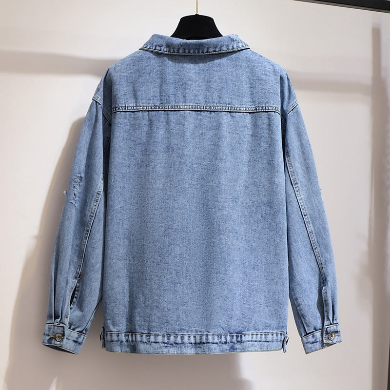 Ripped denim jacket