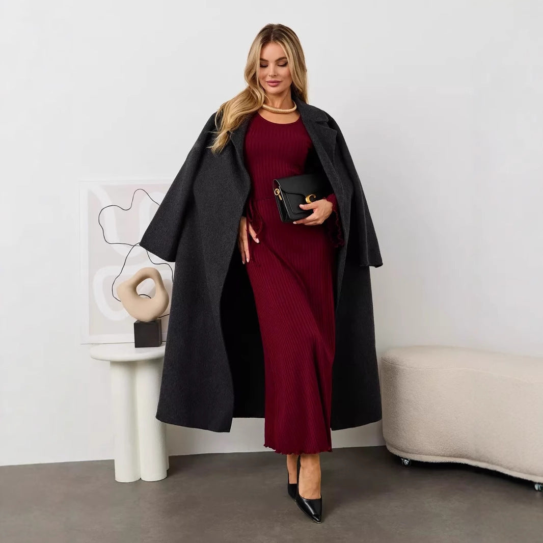 Fashion Statement Lace Up Long Sleeve Dress Women