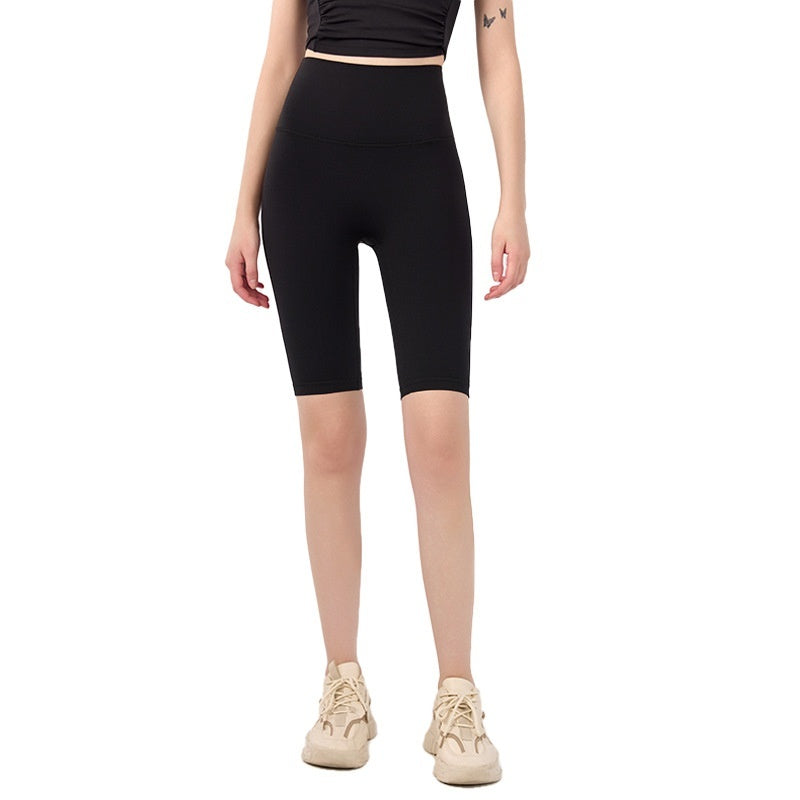 High Waist Belly Contracting Fitness Shorts Women's Tight Four Points Yoga Pants