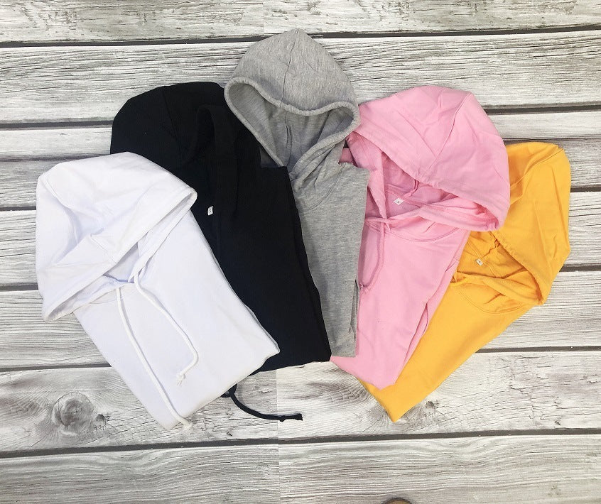 Street Casual Hooded Pocket Sweater With Red Letters Printed In Europe And America
