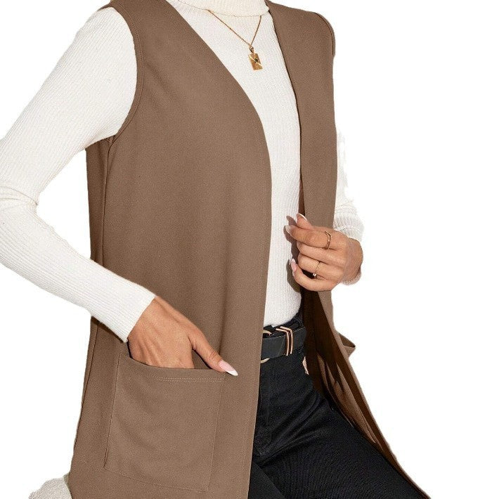 European And American Style Women New Knit Casual Cardigan Sleeveless