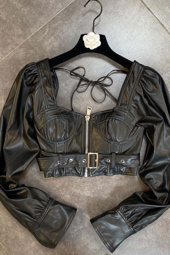 Fashion Niche Design Tube Thin Blouses Vintage Square Collar Long Sleeve Female Shirts Chic Tops