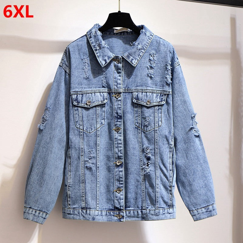 Ripped denim jacket