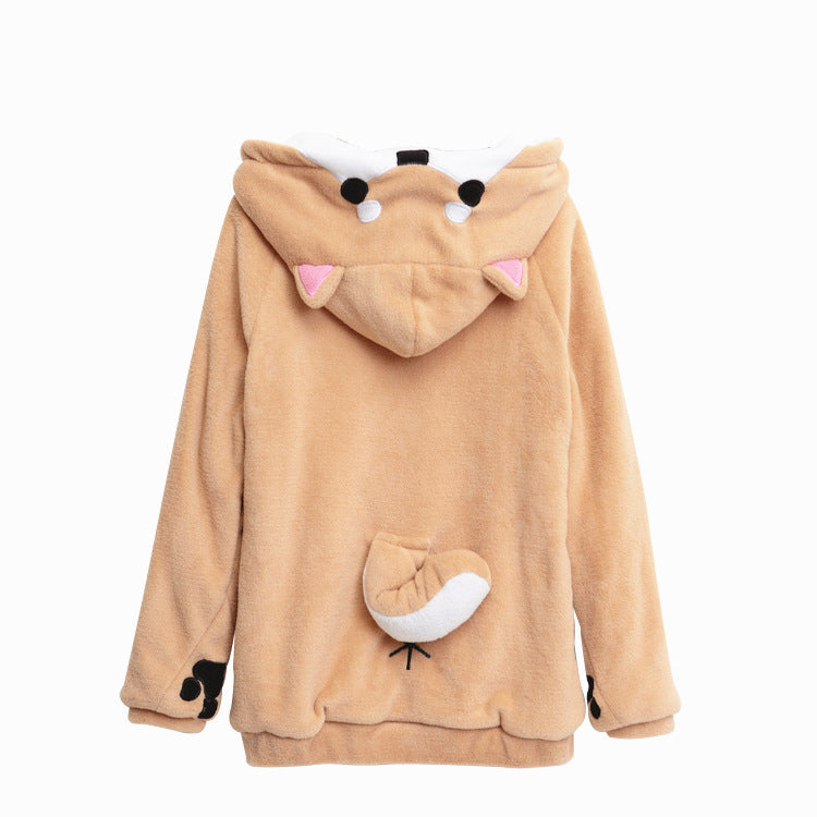 Shiba Inu theme hooded jacket anime sweater