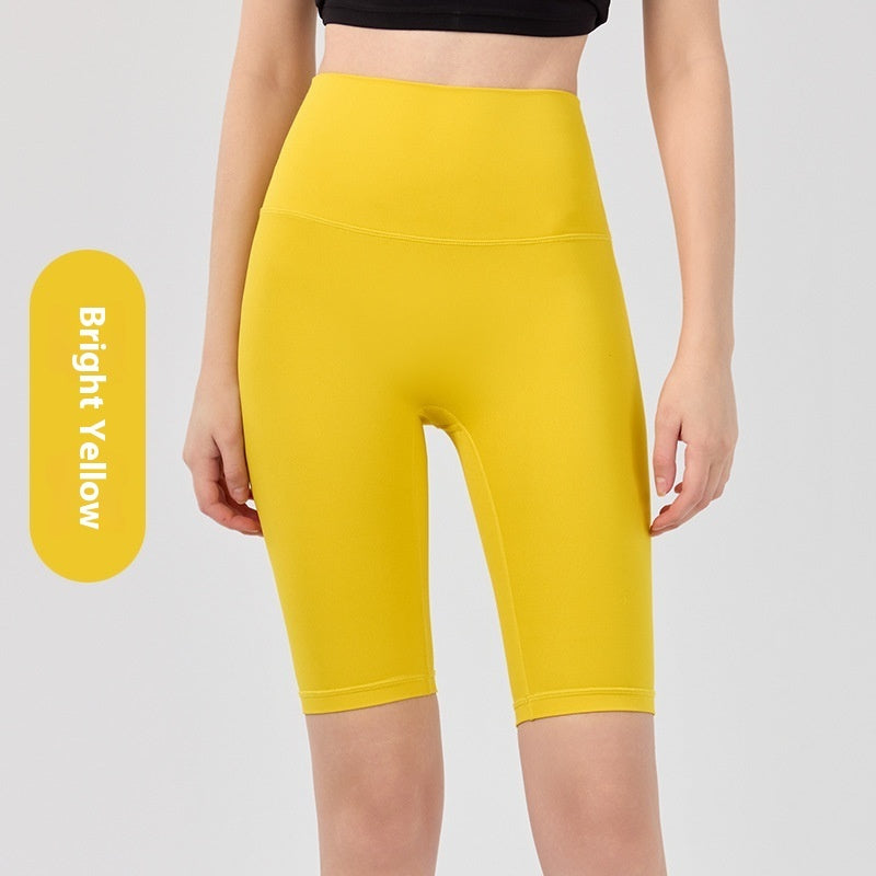 High Waist Belly Contracting Fitness Shorts Women's Tight Four Points Yoga Pants