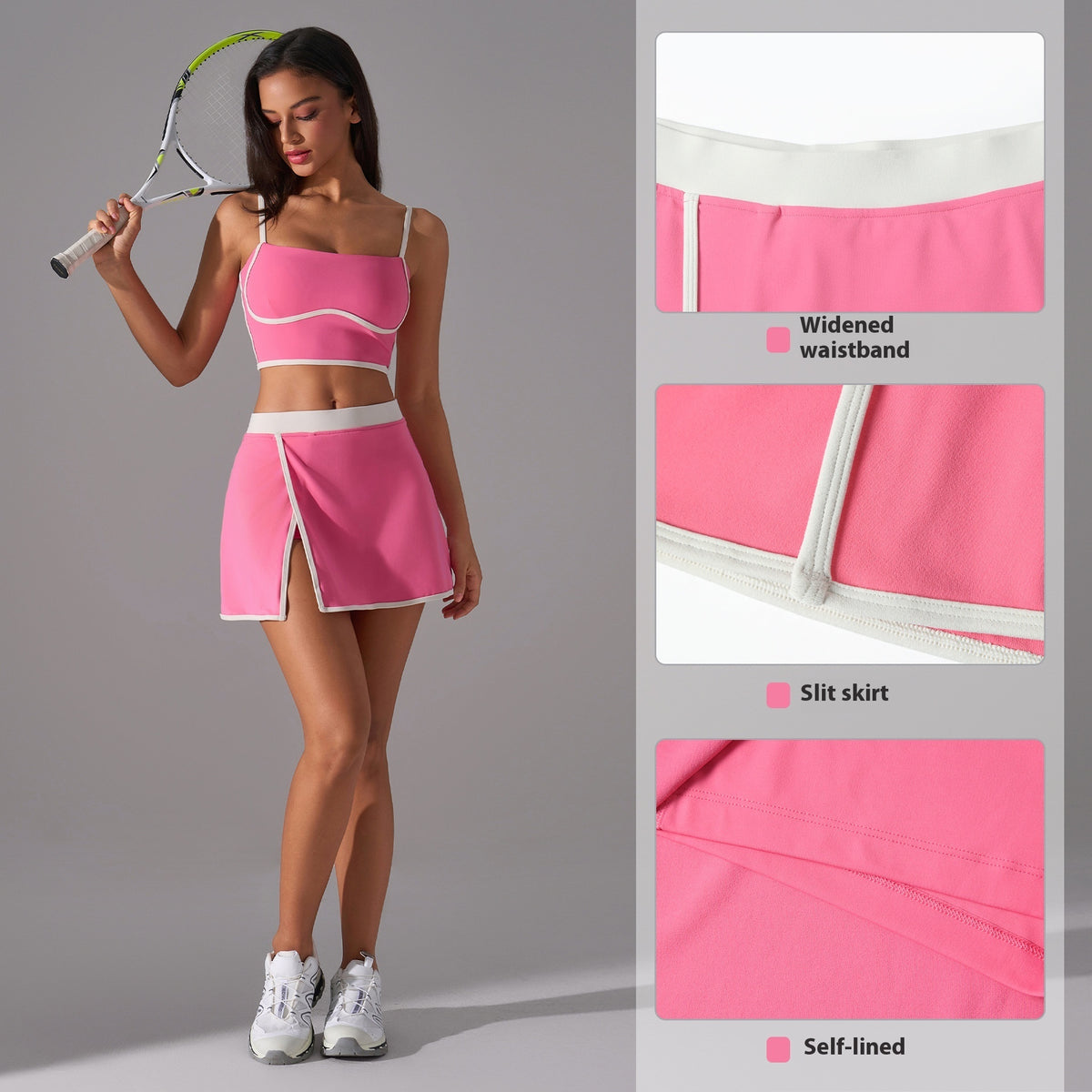 Outdoor Fitness Split A- Line Sports Skirt