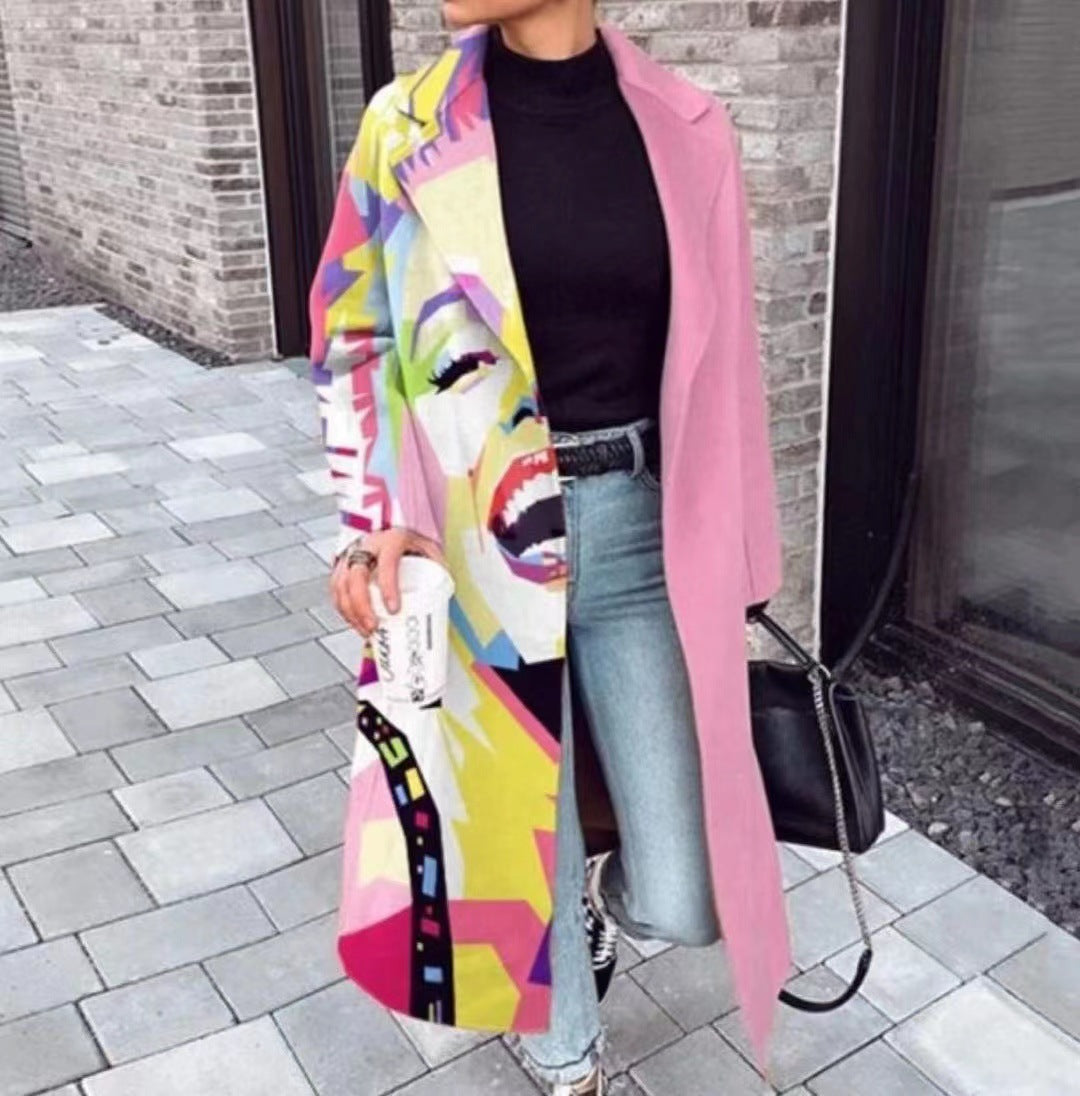Women's Long Sleeve Turn-down Collar Coat Coat