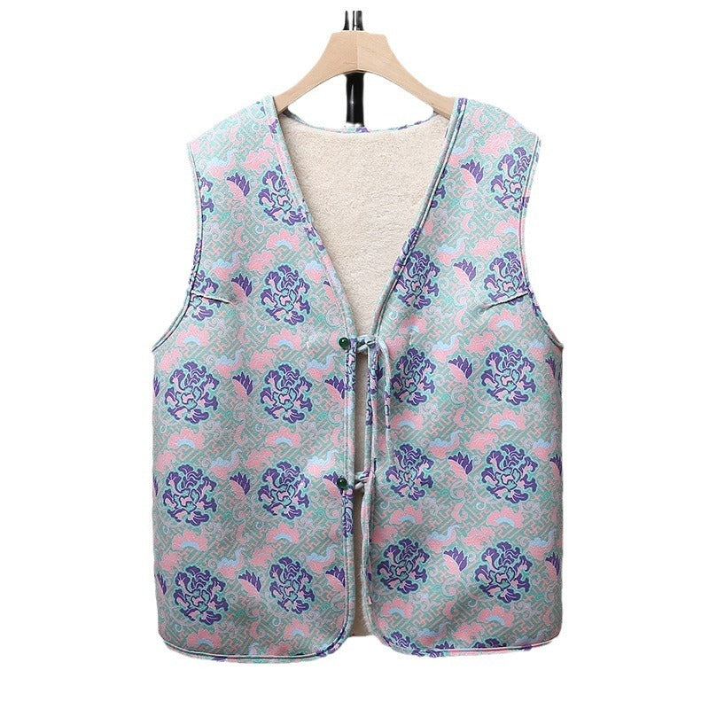 Double-sided Retro Buckle For Women Mink Fur Vest