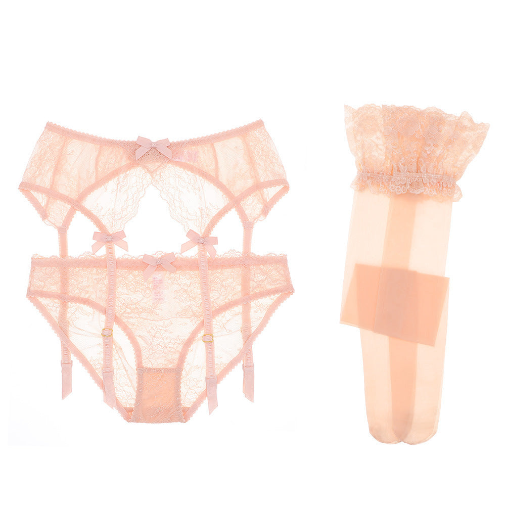 Bow Garter Clip 3 Piece Panty Stockings