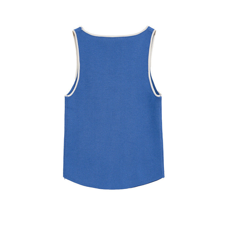 Summer New Women's Fashion Simple Knitting Top