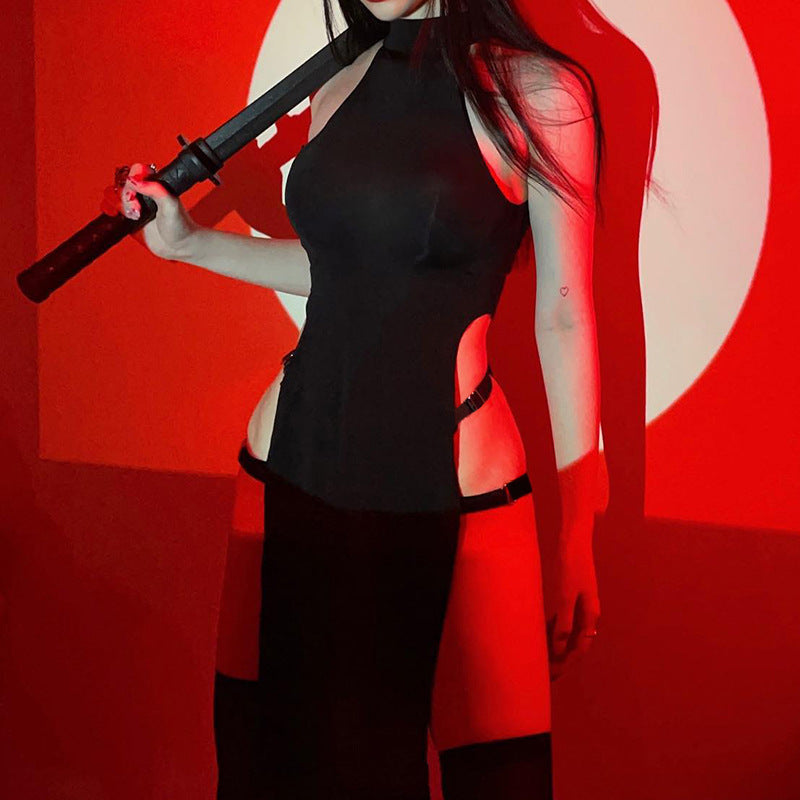 Super Hot Demon Girl Sleeveless Hipless Dresses Tide