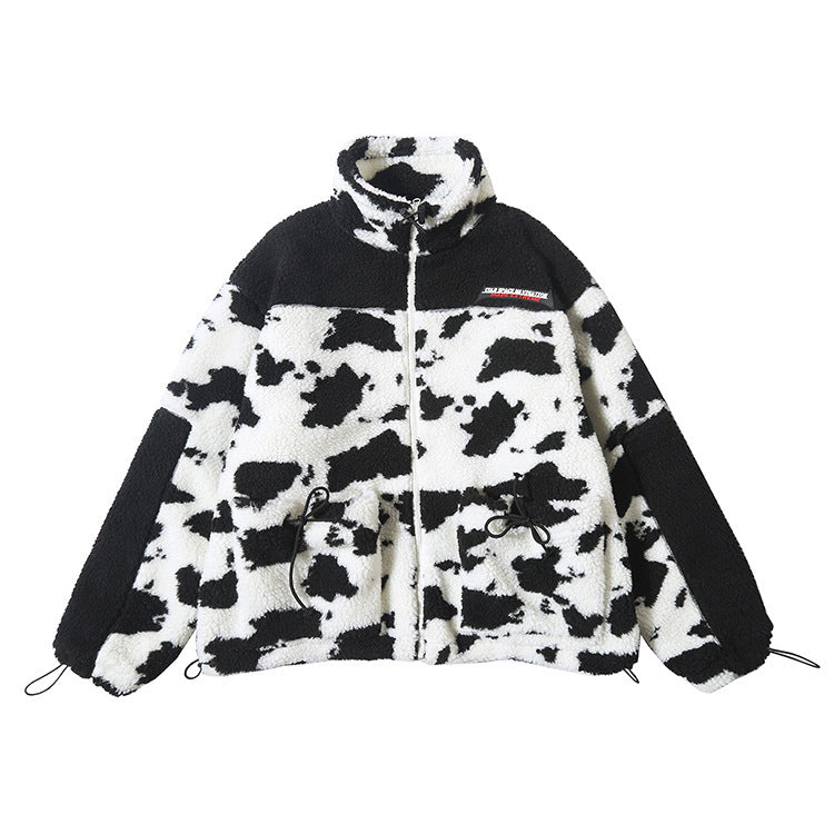 Hip hop thick bread cotton lamb coat