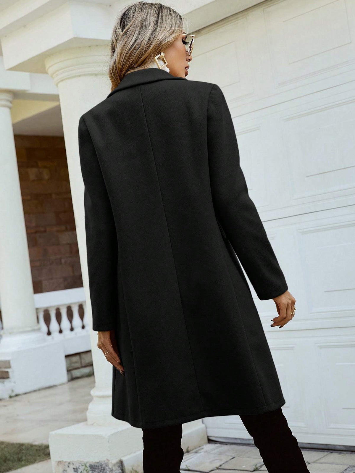 Clasi Double Breasted Lapel Collar Overcoat