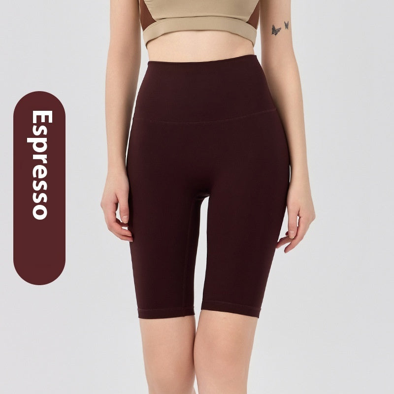 High Waist Belly Contracting Fitness Shorts Women's Tight Four Points Yoga Pants