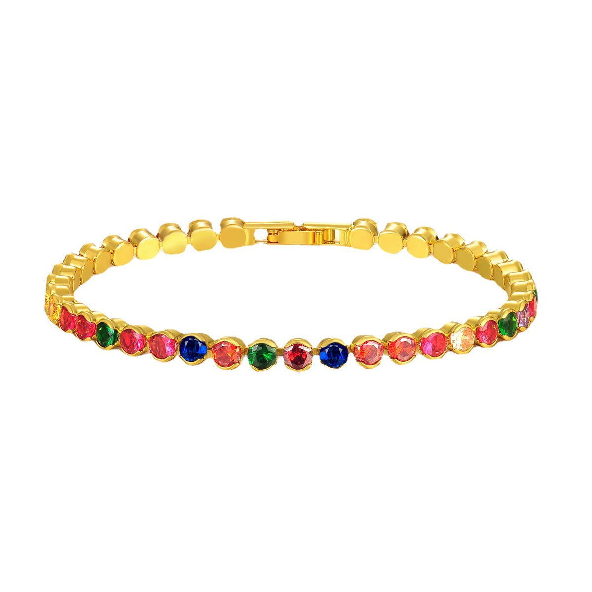 AAA Round Color Zircon Bracelet Fashion Women Hand Jewelry