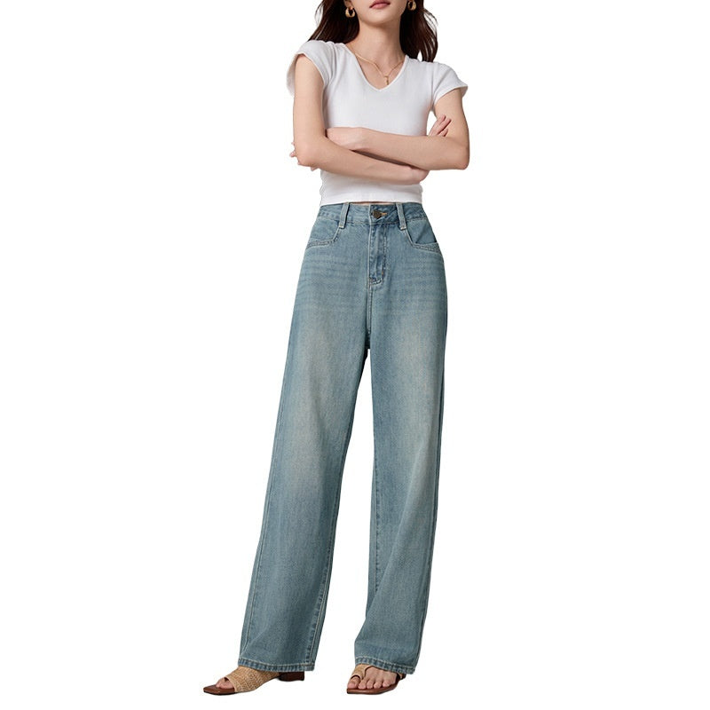 Summer New Straight Casual Women's Blue Jeans