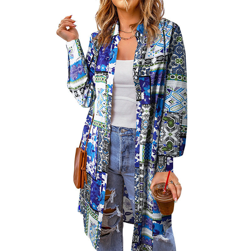 Bohemian Shirt Lapel Loose Casual