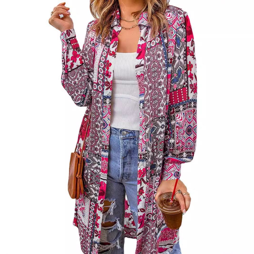 Bohemian Shirt Lapel Loose Casual