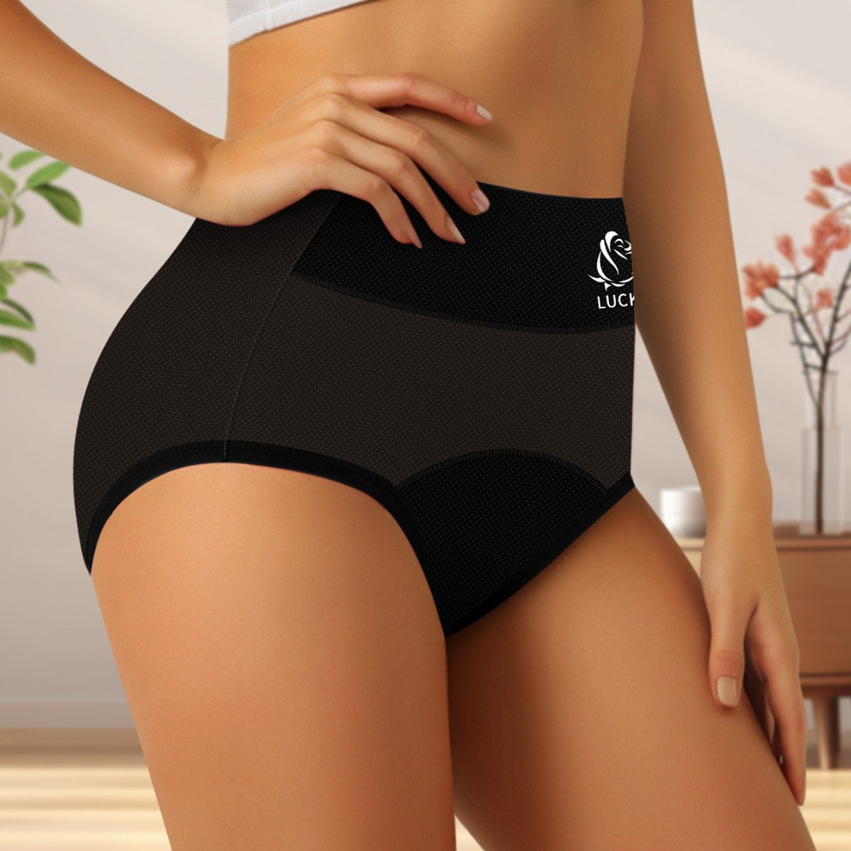 High Waist Menstrual Period Sanitary Panty Plus Size Breathable