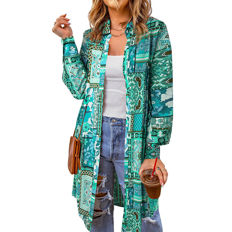 Bohemian Shirt Lapel Loose Casual
