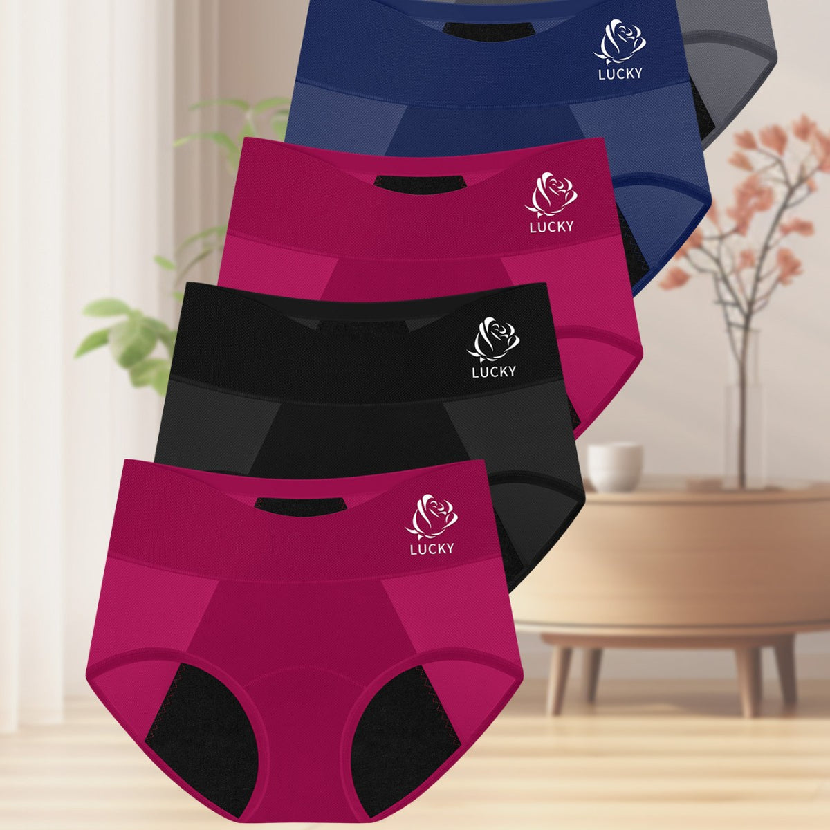 High Waist Menstrual Period Sanitary Panty Plus Size Breathable