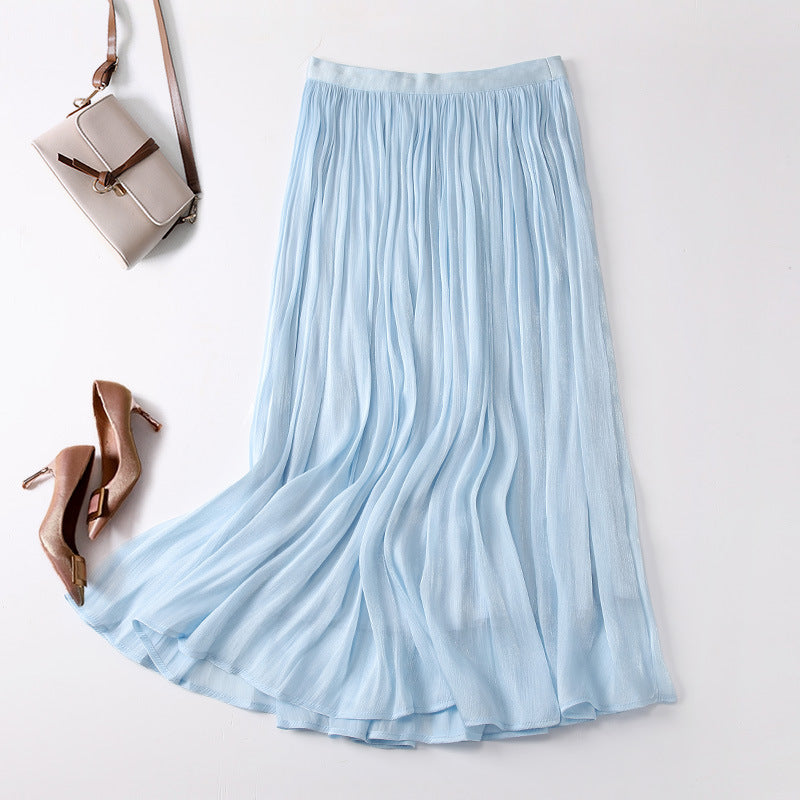 Slim Slimming Mid-length Elegant Pendant Summer Elastic Skirt