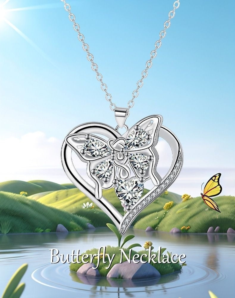 Fashion Simple Jewelry Flower Butterfly Necklace For Women
