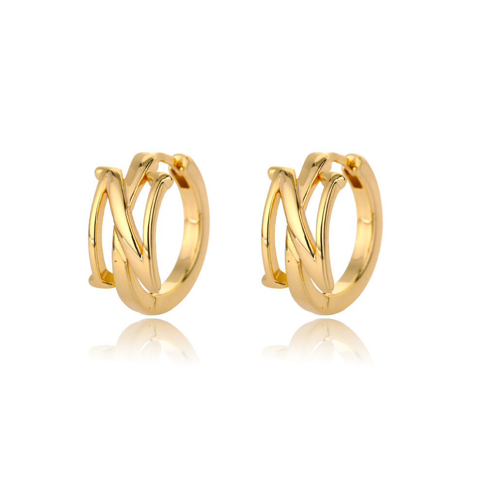 Women Stainless Steel Letter A-Z Piercing Earring Fashion Jewelry