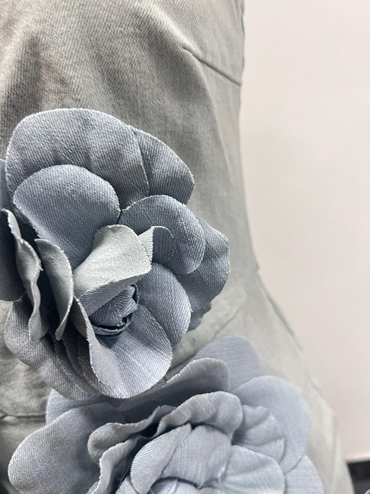 Hot Girl Sleeveless Three-dimensional Flower Dress