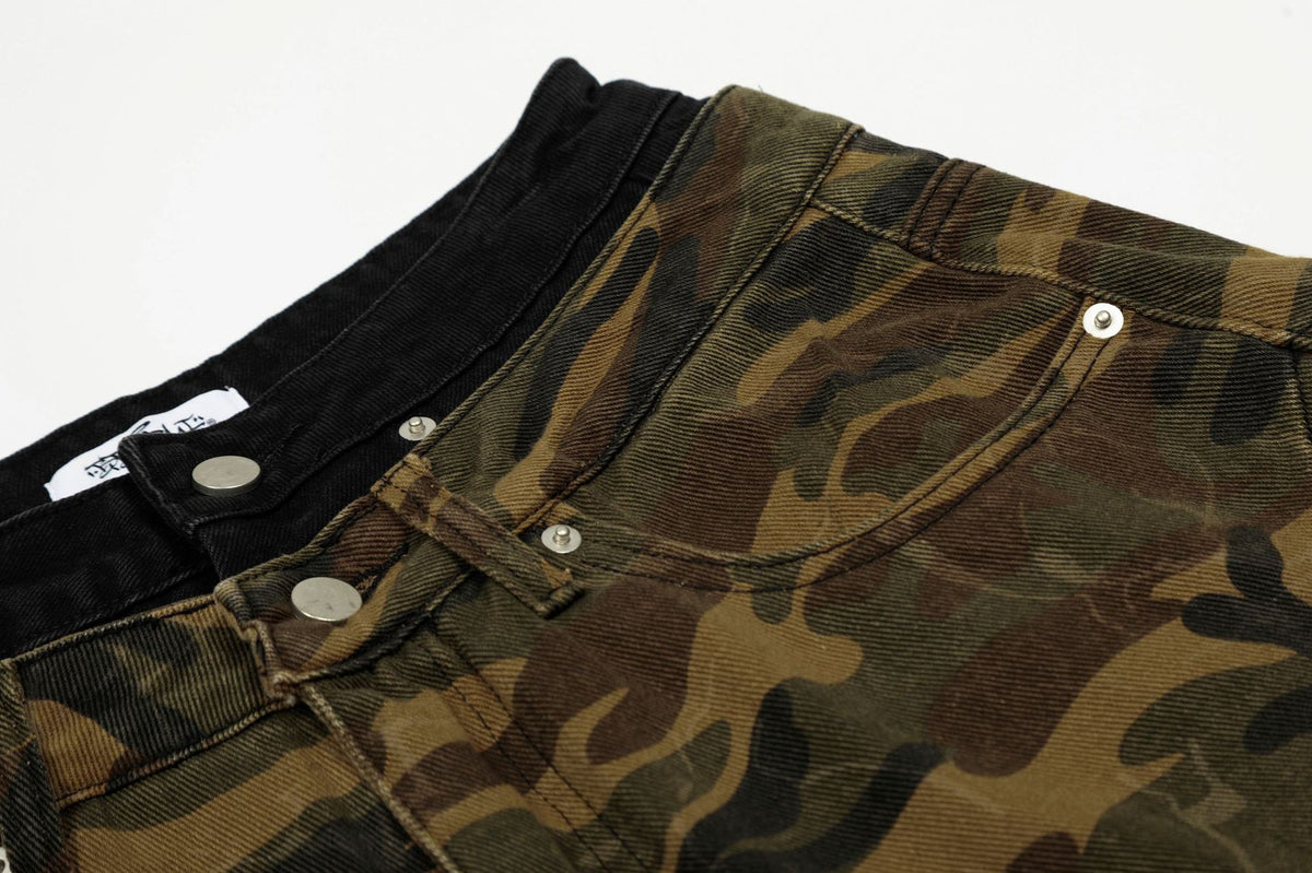 Men's And Women's Camouflage Loose Design Casual Shorts