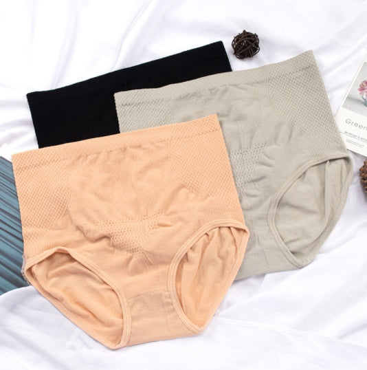 Seamless High Waist Honeycomb Design Graphene Panty