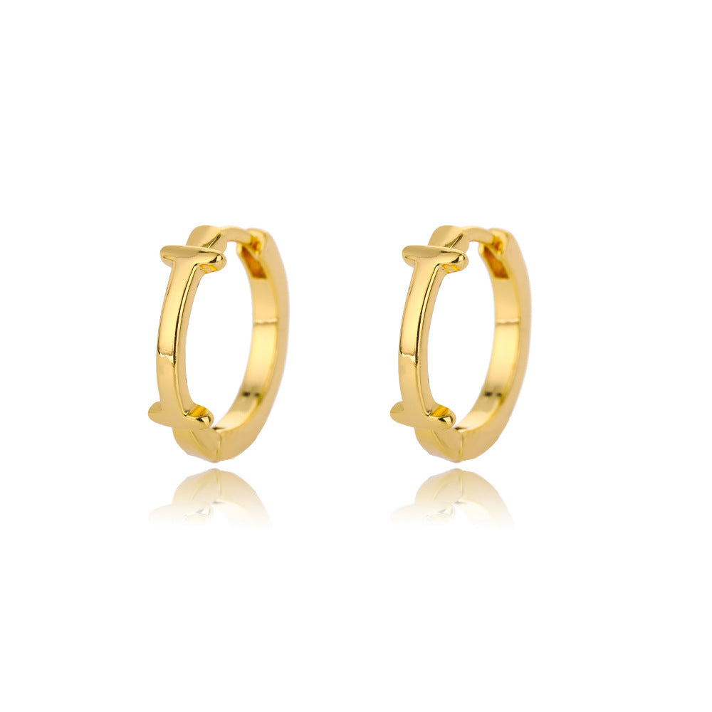 Women Stainless Steel Letter A-Z Piercing Earring Fashion Jewelry