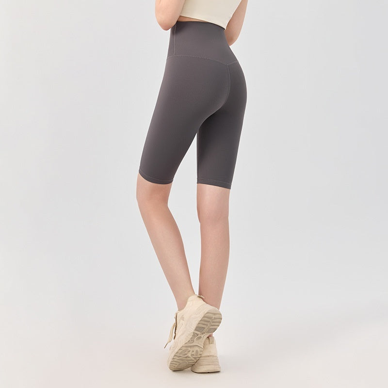 High Waist Belly Contracting Fitness Shorts Women's Tight Four Points Yoga Pants