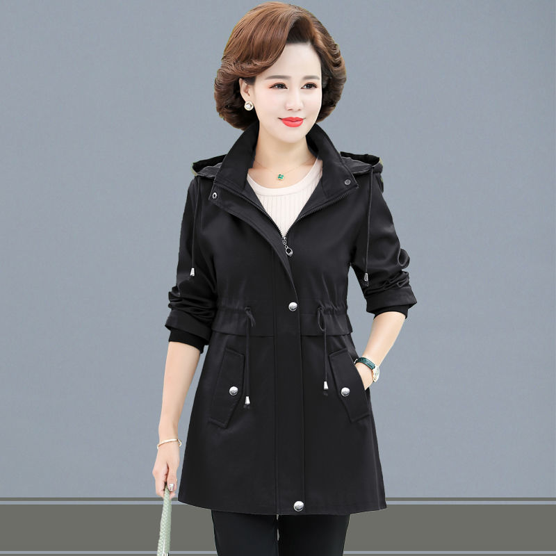 Spring And Autumn Fashionable Jacket Mid-length Trench Coat