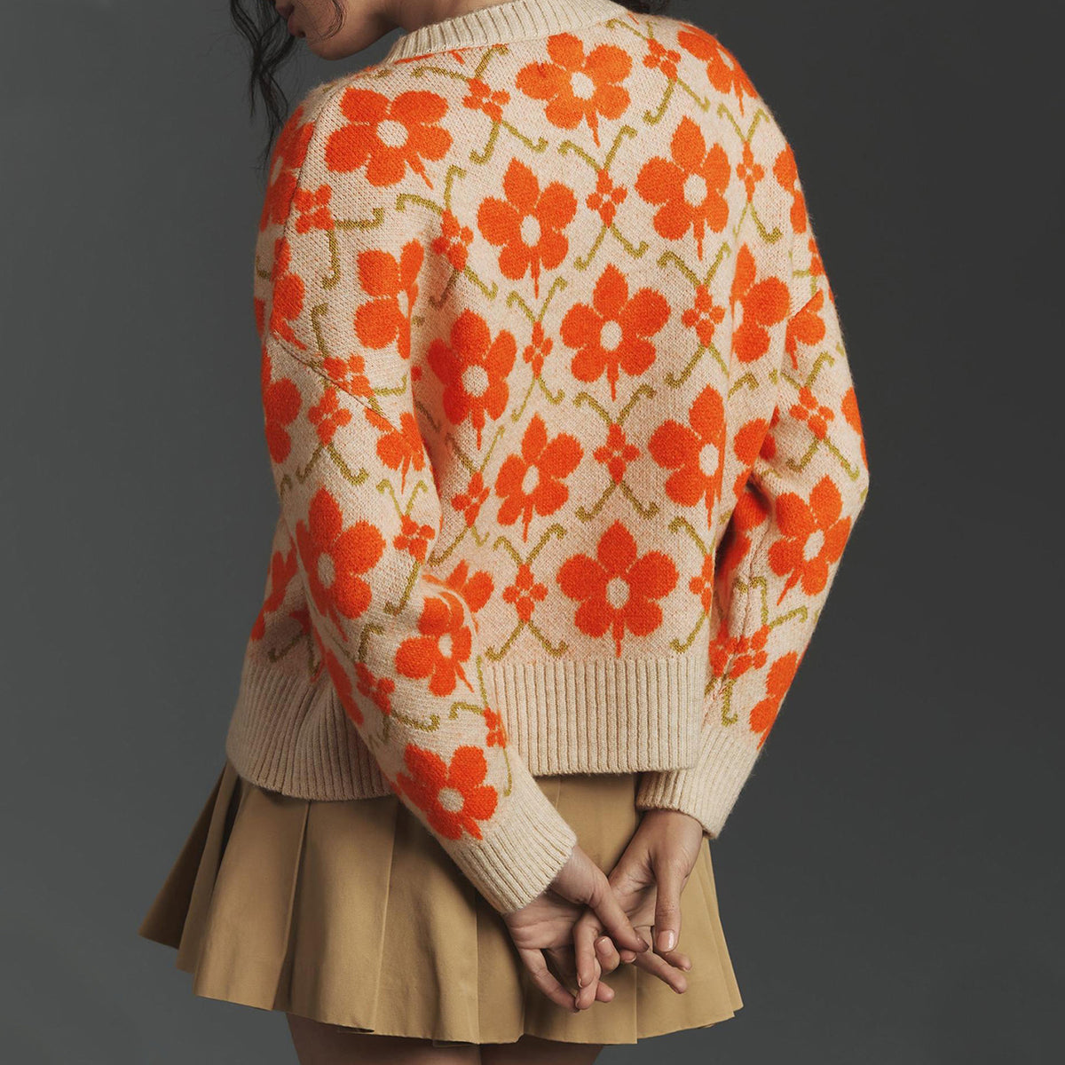 Autumnwinter Sweater Elegant Button Long Sleeve Knitted Cardigan Coat