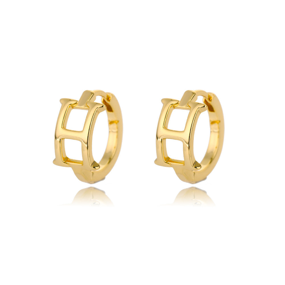 Women Stainless Steel Letter A-Z Piercing Earring Fashion Jewelry